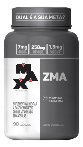 Zma - 90 Cápsulas - Max Titanium + Pro Hormonal