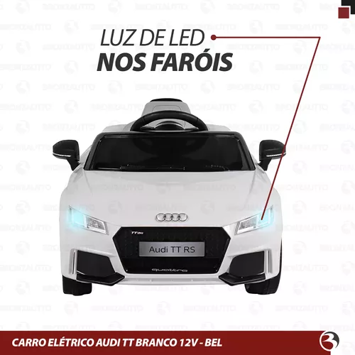 Carrinho Eletrico Bel Audi TT RS 12V Controle Remoto Vermelho