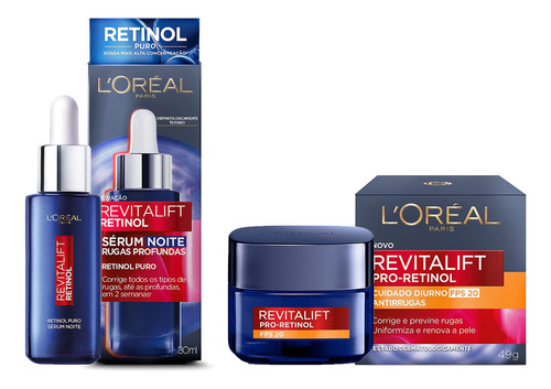 Kit Retinol Revitalift Loréal Paris Dia Fps20 + Sérum Noite