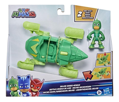 Pj Masks Figura Gekko Vehículo Gekkomobil Deluxe