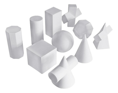 10 Piezas Mini Resina 3d Geometría Boceto Escultura , Para