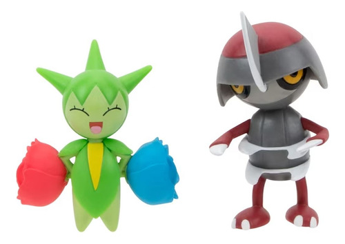 Figura Pokemon Roselia Pawniard Pack Set Batalla 5c Original