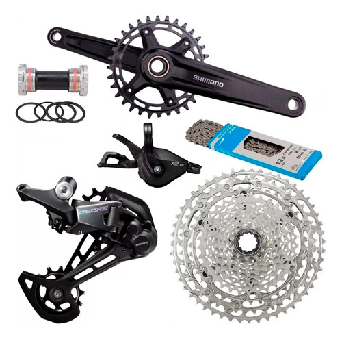 Grupo Shimano Ns 12 Velocidades Mtb Sin Frenos Ni Discos