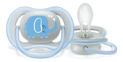 Imagem 2 de 4 de Chupeta Avent Ultra Air Unitária Menino 6-18m Azul -elefante