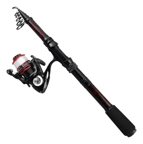 1. 8m Luminoso Telescópico Pesca Rod Fibra De Vidrio