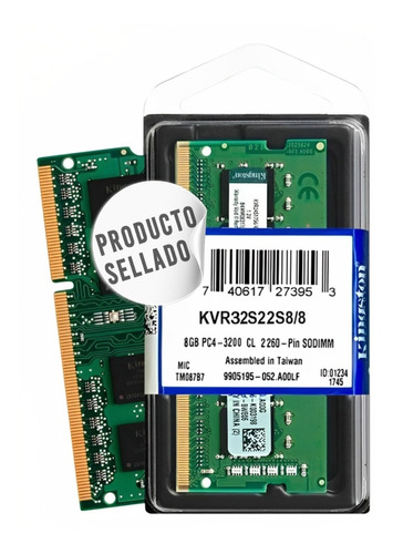 Memoria Ram 8gb 3200mhz Laptop Dd4 Kingston