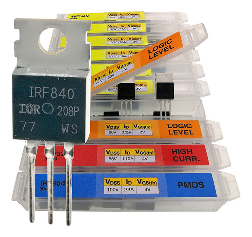 Eeeee 10 Valores 70 Piezas Logic Level Pmos Nmos Kit Mosfet