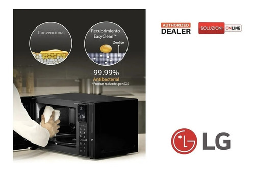 Microondas LG De Mesa Mh8298 Inverter Grill Negro 42 Lts