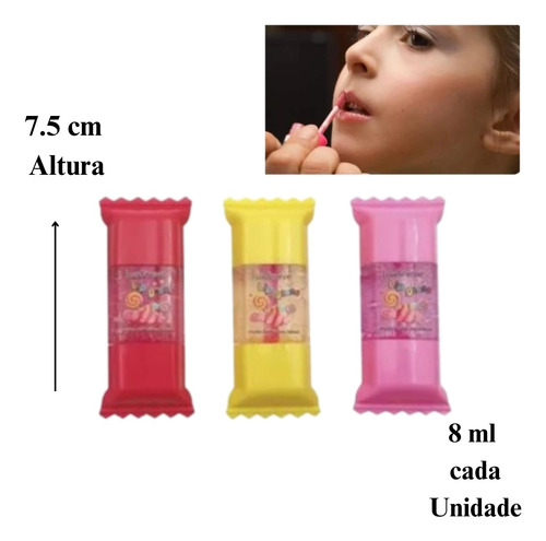 Lip Gloss Balinha Lua E Neve Box Com 24 Unidades
