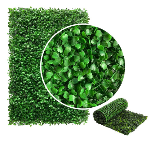 Muro Verde Follaje Artificial 50 Pz Jardin Vertical 60x40 Cm