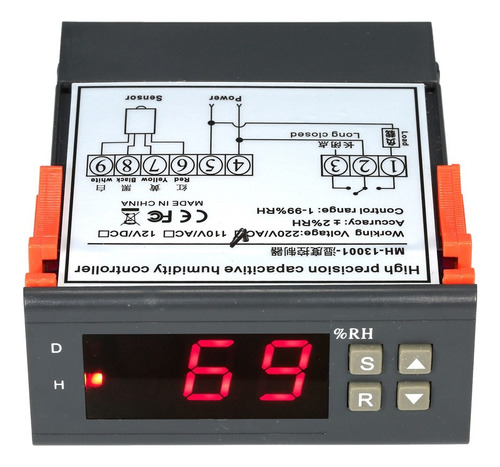 1 10a 220v Mini Controlador Digital De Control De Humedad De