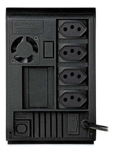 Imagem 3 de 3 de APC Back-UPS BZ600-BR 600VA entrada e saída de 115V preto