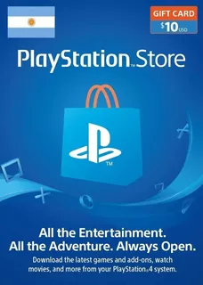 Tarjeta Psn Gift Card 10 Usd Dolares Region Argentina