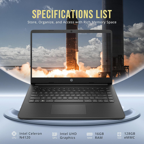 Laptop Hp Brightview Celeron N4120 16gb Ram 128gb Hhd Win11