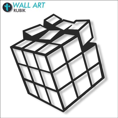 Cuadro Decorativo En Madera Calada Cubo Rubik Mural Xl