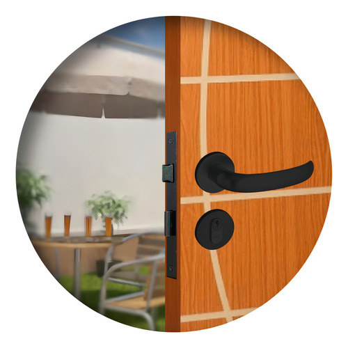 Fechadura Roseta Concept 406 Interna Preto Pado