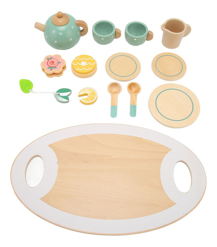 Set De Fiesta De Té Pretend Play, Interesante, Con Bordes Má