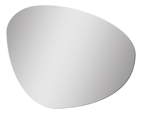 Espelho Orgânico 80x60 Grande Lapidado Sala Banheiro Moldura Com Suporte Para Fixar