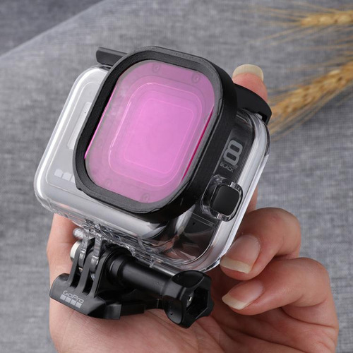 3 Color Housing Diving Lens Filter For Gopro Hero8 Black