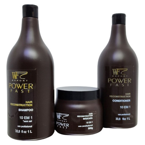 Kit Tratamento Powerfast Sh 1 L Mas 500g Con 1 L W F Export