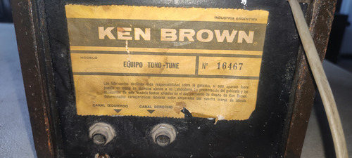Amplificador Stereo Ken Brown Sonoramic Tono Tune Germanio Marrón 15 W (Usado)