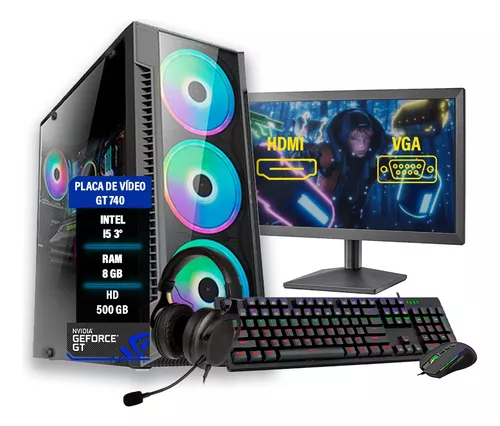 Pc Completo Gamer Com Monitor Lcd! Frete Gratis!