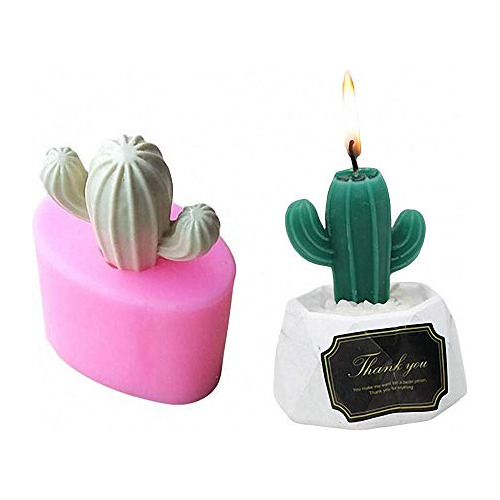 Molde De Silicona Velas De Cactus 3d, Molde De Silicona...