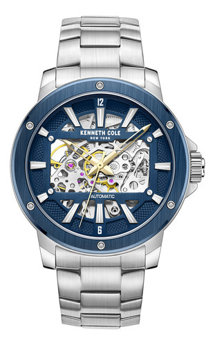 Reloj Hombre Kenneth Cole Kcwgl2237903 New York Color de la correa Plateado Color del bisel Plateado Color del fondo Azul