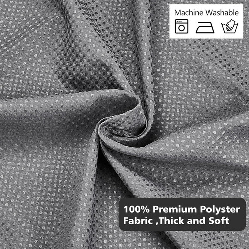 Cortina De Baño De Tela Para Ducha Impermeable 1.8m+ganchos Gris