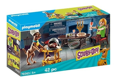 Figura Armable Playmobil Scooby-doo Cena Con Shaggy 42 Pc