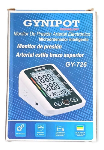 Tensiometro Digital Brazo Presion Arterial Memoria Gynipot