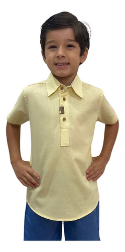 Camisa Social Teodoro Mc Infantil Lisa Gola Macia Conforto