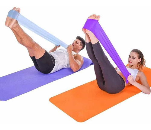 Imagen 2 de 6 de Bandas Elasticas Yoga Pilates Aerobics Fitness 1.5m