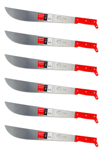 6 Machetes Estandar Hoja Pulida 14 PuLG Maple Tools