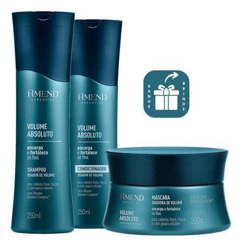 Amend Kit Volume Absoluto Shampoo, Condicionador E Máscara