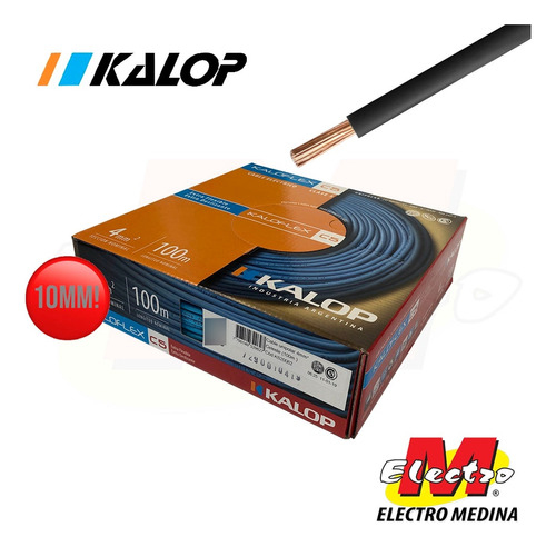 Cable Unipolar X 100mt Kalop 10mm Cat 5 Iram Electro Medina