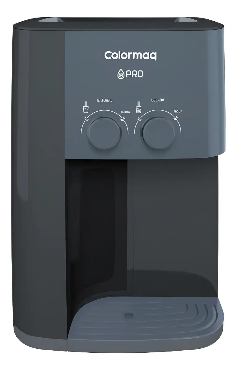 Purificador Água Colormaq Pró Natural E Gelada Compressor Cinza-escuro