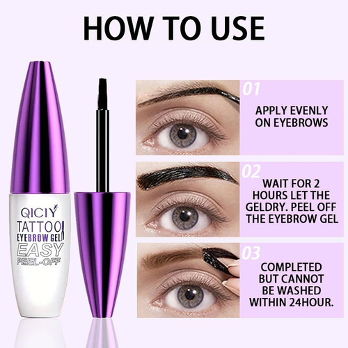 Pasta Para Cejas Impermeabl Duración Resistente Marrón Gris