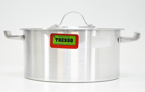 Cacerola De Aluminio Con Tapa Tresso Nro 16 1350ml