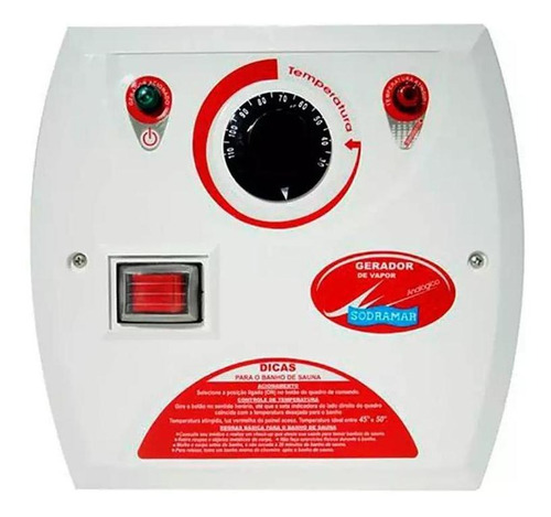 Sauna Vapor Steam Inox 9 Kw Com Quadro Analógico Sodramar