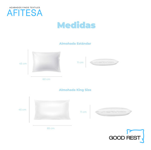 Almohada 4 Pack Estándar Ultra Basic Semi Firme Good Rest