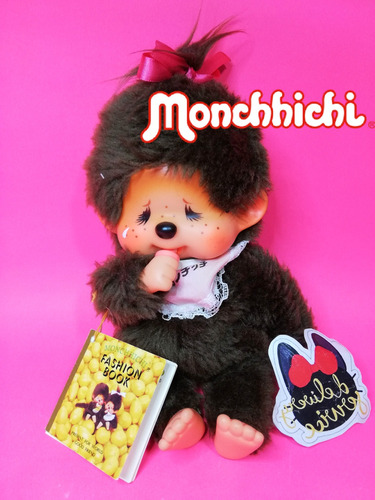 Monchhichi Muñeco De Peluche Y Mini Book Sekiguchi Vintage