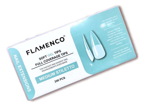 240 Tips Soft Gel Flamenco Stiletto 