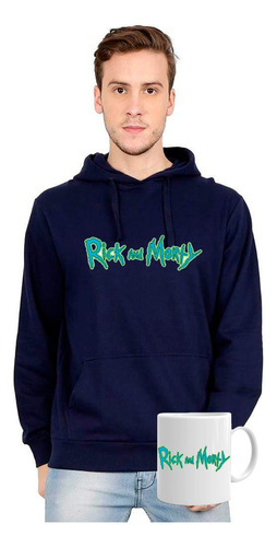 Polerón Canguro Unisex 119 Rick And Morty D7 + Tazón