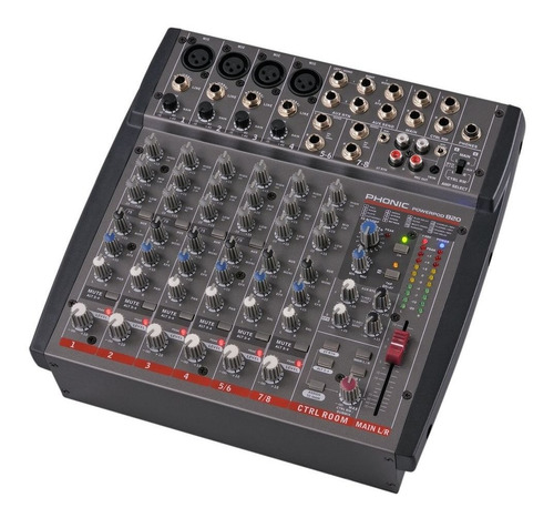 Mixer Potenciado Mesa Phonic Power 820 Microfonos