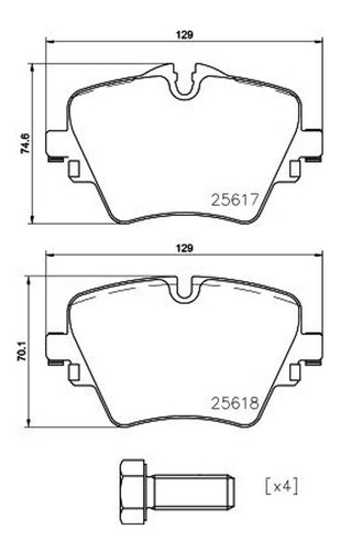 Brembo Balatas (d) Low Bmwx4 G02 17-20 X3 G01 16+520i