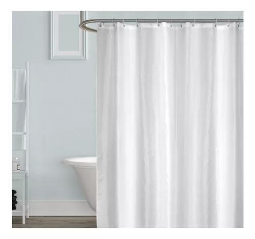 Cortina Para Baño Impermeable Con Ganchos, Antimoho 1.8x1.8m