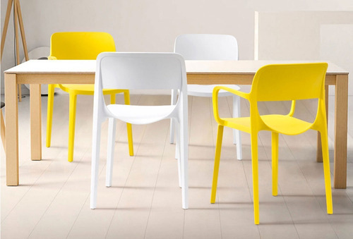 Silla Minimalista Comedor Exteriores Descansabrazos, Set 3