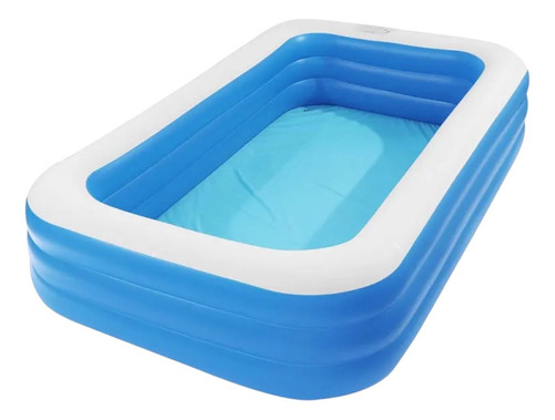 Piscina Alberca Inflable Familiar 3 Anillos 260x160x60 Cm Azul
