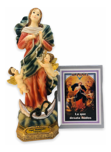 Virgen María Desatanudos En Porcelana 22cm + Novena